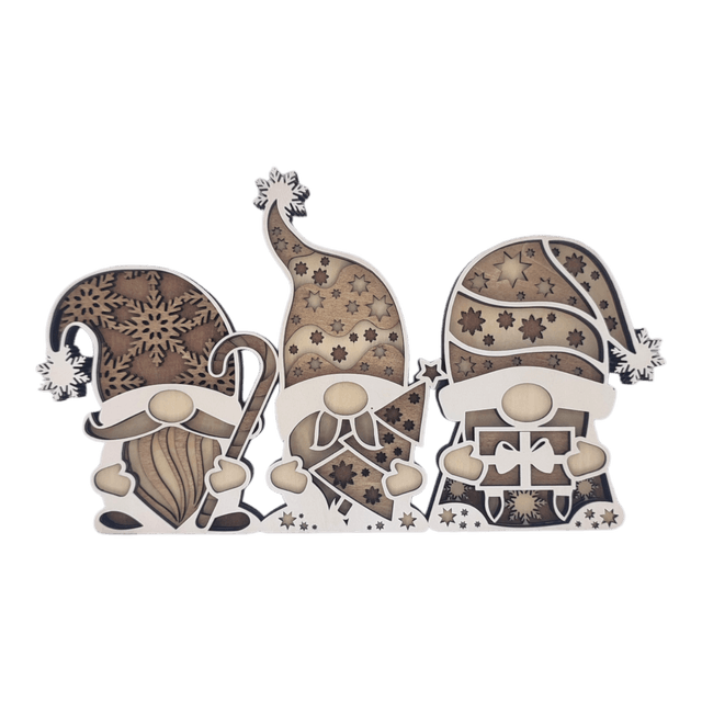 Gnomes de Noël en bois