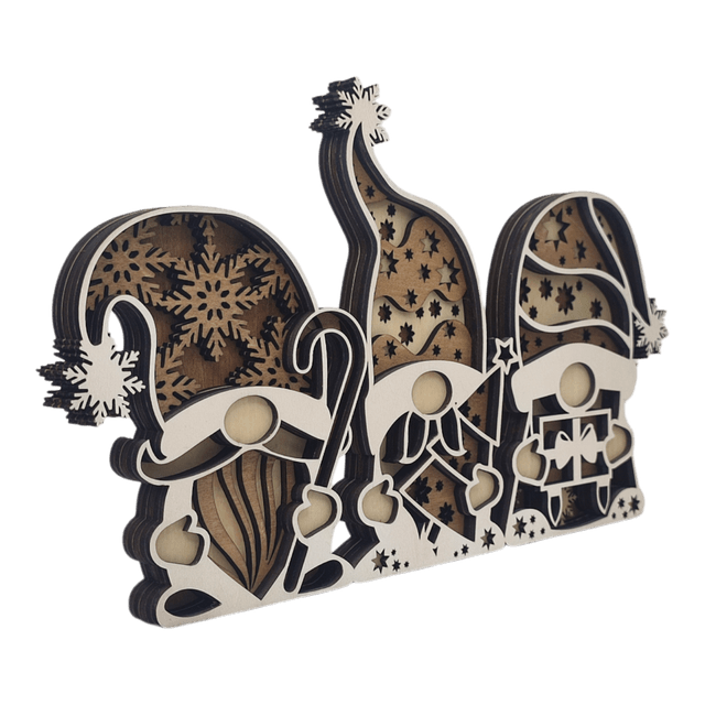 Gnomes de Noël en bois