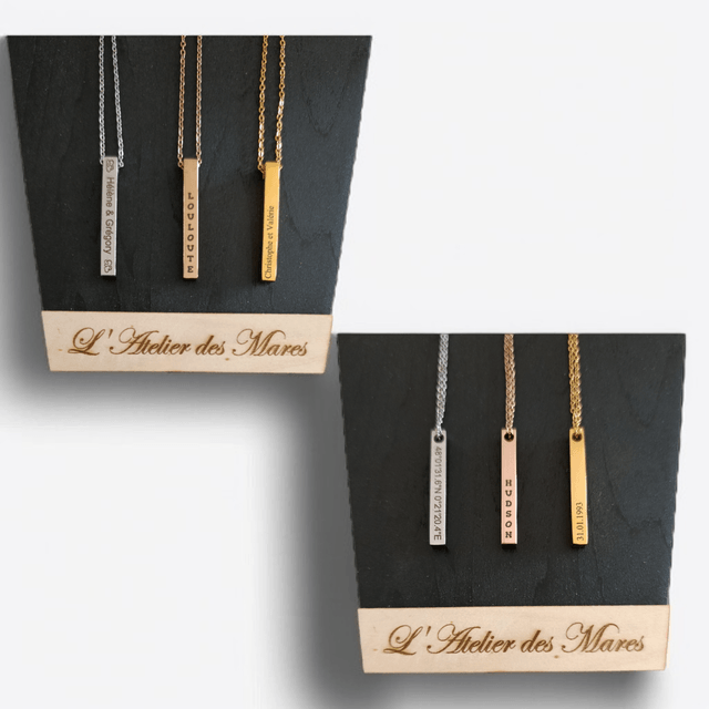 Pendentif tige argenté