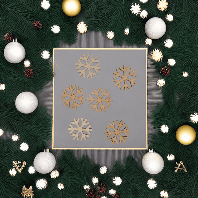 Déco de table Noel - Flocons (lot de 6)